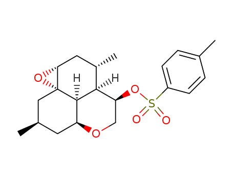 Molecular Structure of 101761-06-2 (Toluene-4-sulfonic acid (1aS,3R,4aS,7R,7aR,7bS,8S,9aR)-3,8-dimethyl-decahydro-1,5-dioxa-cyclopropa[c]phenalen-7-yl ester)