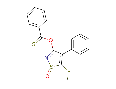 5-methylthio-4-phenyl-3-thiobenzoyloxyisothiazole 1-oxide