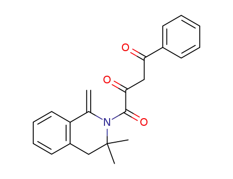Molecular Structure of 79023-53-3 (1-(3,3-Dimethyl-1-methylene-3,4-dihydro-1H-isoquinolin-2-yl)-4-phenyl-butane-1,2,4-trione)