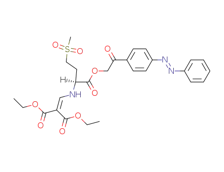 2-({(S)-3-Methanesulfonyl-1-[2-oxo-2-(4-phenylazo-phenyl)-ethoxycarbonyl]-propylamino}-methylene)-malonic acid diethyl ester