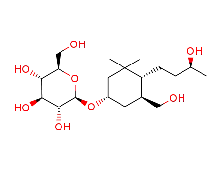 Molecular Structure of 128533-20-0 (b-D-Glucopyranoside,(1S,4R,5S)-4-[(3R)-3-hydroxybutyl]-5-(hydroxymethyl)-3,3-dimethylcyclohexyl(9CI))