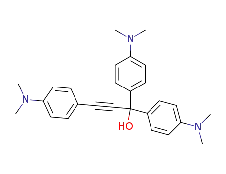 Molecular Structure of 77251-01-5 (1,1,3-Tris-(4-dimethylamino-phenyl)-prop-2-yn-1-ol)