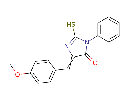 (5E)-2-mercapto-5-(4-methoxybenzylidene)-3-phenyl-3,5-dihydro-4H-imidazol-4-one