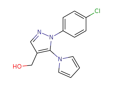 Molecular Structure of 116834-11-8 ([1-(4-Chloro-phenyl)-5-pyrrol-1-yl-1H-pyrazol-4-yl]-methanol)