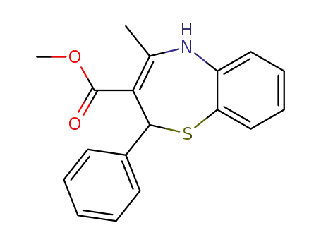 2,5-dihydro-4-methyl-2-phenyl-1,5-benzothiazepine-3-carboxylic acid, methyl ester