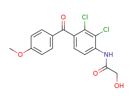 Molecular Structure of 87762-08-1 (Acetamide, N-[2,3-dichloro-4-(4-methoxybenzoyl)phenyl]-2-hydroxy-)