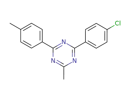 Molecular Structure of 126118-76-1 (2-(4-Chloro-phenyl)-4-methyl-6-p-tolyl-[1,3,5]triazine)