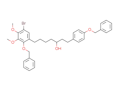 1-(4-benzyloxyphenyl)-7-(2-benzyloxy-5-bromo-3,4-dimethoxyphenyl)heptan-3-ol
