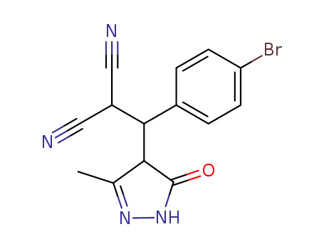 Propanedinitrile,
[(4-bromophenyl)(4,5-dihydro-3-methyl-5-oxo-1H-pyrazol-4-yl)methyl]-