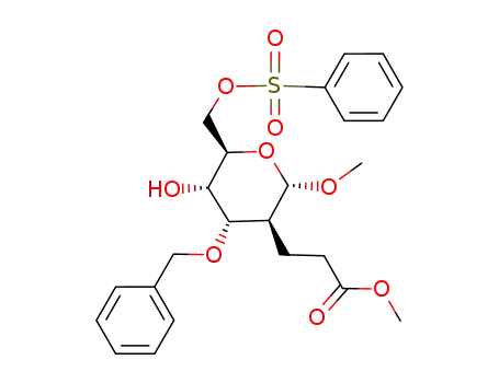 methyl 3-O-benzyl-2-deoxy-2-C-(2-methoxycarbonylethyl)-6-O-phenylsulfonyl-α-D-altropyranoside