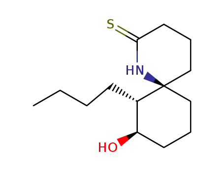 rel-(6S,7S,8S)-7-butyl-8-hydroxy-1-azaspiro<5.5>undecane-2-thione