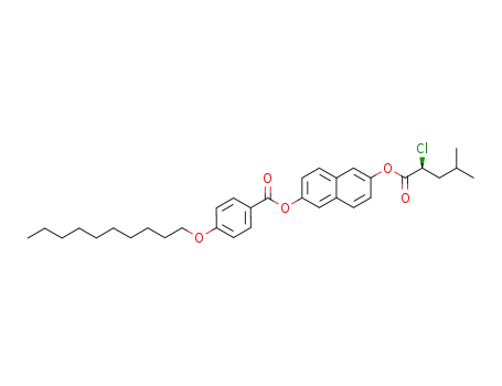 Benzoic acid, 4-(decyloxy)-,
6-[(2-chloro-4-methyl-1-oxopentyl)oxy]-2-naphthalenyl ester, (S)-