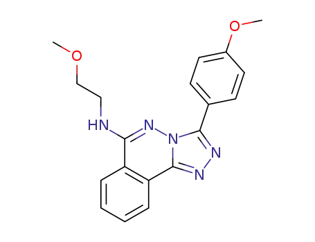 Molecular Structure of 113628-70-9 (N-(2-methoxyethyl)-3-(4-methoxyphenyl)[1,2,4]triazolo[3,4-a]phthalazin-6-amine)