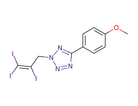 2H-Tetrazole, 5-(4-methoxyphenyl)-2-(2,3,3-triiodo-2-propenyl)-