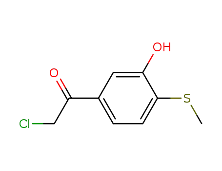 Ethanone, 2-chloro-1-[3-hydroxy-4-(methylthio)phenyl]- (9CI)