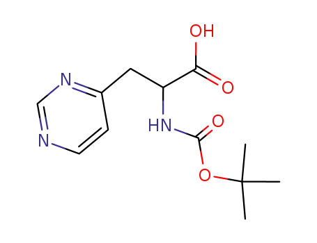 Molecular Structure of 108868-86-6 (boc-dl-(4-pyrimidinyl)alanine)