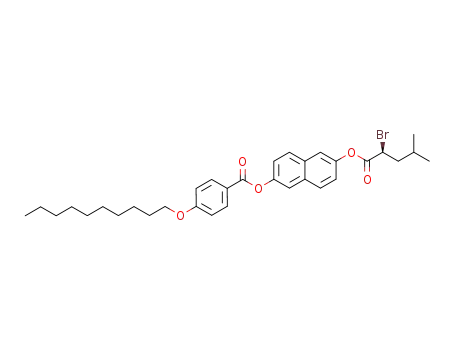 Benzoic acid, 4-(decyloxy)-,
6-[(2-bromo-4-methyl-1-oxopentyl)oxy]-2-naphthalenyl ester, (S)-