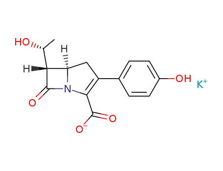 potassium (5R,6S)-2-(4'-hydroxyphenyl)-6-<(1R)-1-hydroxyethyl>carbapen-2-em-3-carboxylate