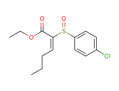 2-Hexenoic acid, 2-[(4-chlorophenyl)sulfinyl]-, ethyl ester, (E)-