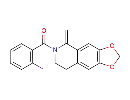 1-methylidene-2-(2'-iodobenzoyl)-6,7-methylenedioxy-1,2,3,4-tetrahydroisoquinoline