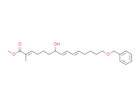 2,8,10-Pentadecatrienoic acid,  7-hydroxy-2-methyl-15-(phenylmethoxy)-, methyl ester, (E,E,E)-