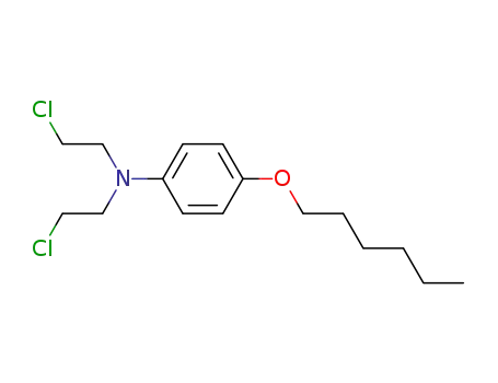 Molecular Structure of 82894-36-8 (N,N-Bis(2-chloroethyl)-p-hexyloxyaniline)