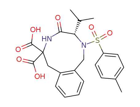 (3S)-1,2,3,4,5,7-hexahydro-3-(1-methylethyl)-2-(p-toluenesulphonyl)-4-oxo-6H-2,5-benzodiazonine-6,6-dicarboxylic acid