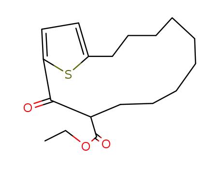 Molecular Structure of 20894-58-0 (2-carbethoxy-<11>-α-cyclothien-1-one)