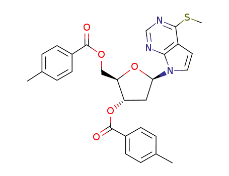 7-[2'-deoxy-3',5'-di-O-(p-toluoyl)-β-D-erythro-pentofuranosyl]-4-(methylthio)-7H-pyrrolo[2,3-d]pyrimidine