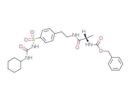Carbamic acid,
[2-[[2-[4-[[[(cyclohexylamino)carbonyl]amino]sulfonyl]phenyl]ethyl]amino]-
1-methyl-2-oxoethyl]-, phenylmethyl ester, (S)-