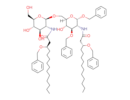 Benzyl-3-O-benzyl-2-<(R)-3-benzyloxytetradecanoylamino>-6-O-<2-<(R)-3-benzyloxytetradecanoylamino>-2-desoxy-β-D-glucopyranosyl>-2-desoxy-α-D-glucopyranosid