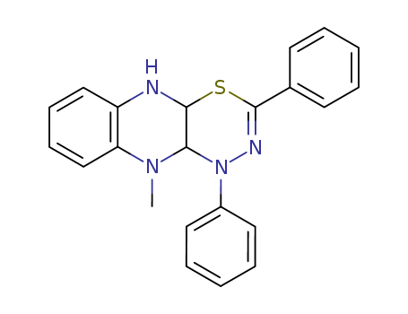 1H-[1,3,4]Thiadiazino[5,6-b]quinoxaline, 4a,5,10,10a-tetrahydro-10-methyl-1,3-diphenyl-
