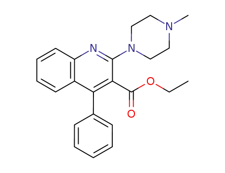 3-Quinolinecarboxylic acid, 2-(4-methyl-1-piperazinyl)-4-phenyl-, ethyl
ester