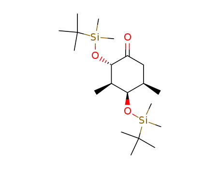 (1R*,2R*,3S*,6R*)-tert-butyldimethyl<(3-((tert-butyldimethylsilyl)oxy)-2,6-dimethyl-4-oxo-1-cyclohexyl)oxy>silane