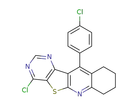 4-Chloro-11-(p-chlorophenyl)-7,8,9,10-tetrahydroquinolino<3',2':4,5>thieno<3,2-d>pyrimidine