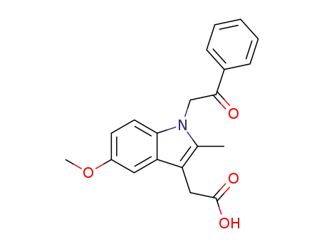 Molecular Structure of 106287-90-5 (2-(5-methoxy-2-methyl-1-phenacyl-indol-3-yl)acetic acid)