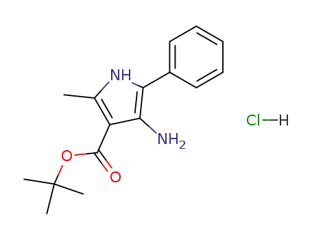 1H-Pyrrole-3-carboxylic acid, 4-amino-2-methyl-5-phenyl-,
1,1-dimethylethyl ester, monohydrochloride