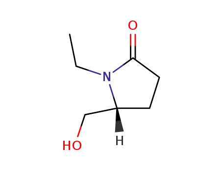 Molecular Structure of 84285-36-9 (N-ethyl-5-hydroxymethyl-2-pyrrolidinone)