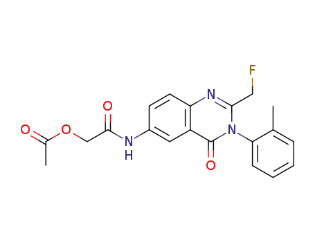 Molecular Structure of 87265-98-3 (6-acetoxyacetamido-2-fluoromethyl-3-(o-tolyl)-4(3H)-quinazolinone)