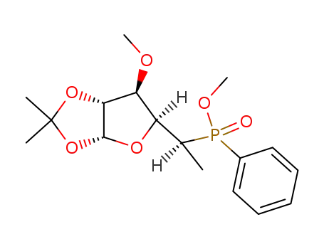 [(S)-1-((3aR,5S,6R,6aR)-6-Methoxy-2,2-dimethyl-tetrahydro-furo[2,3-d][1,3]dioxol-5-yl)-ethyl]-phenyl-phosphinic acid methyl ester