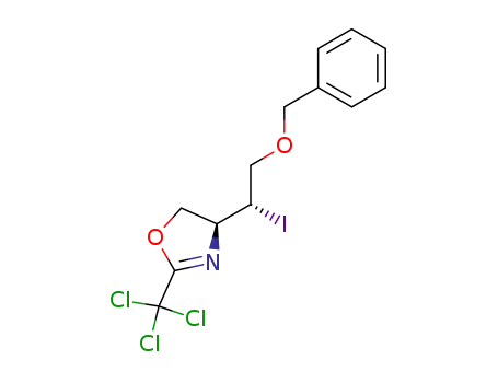 erythro-4-<2-(benzyloxy)-1-iodoethyl>-2-(trichloromethyl)-4,5-dihydro-1,3-oxazole