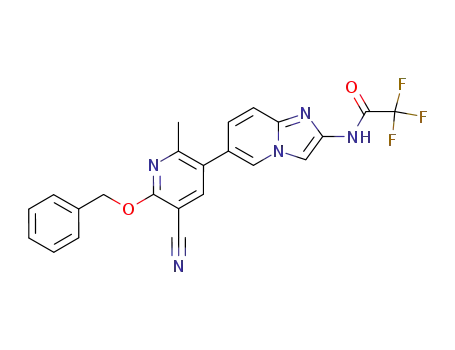 2-benzyloxy-<2-(trifluoroacetylamino)imidazo<1,2-a>pyridin-6-yl>-6-methyl-3-pyridinecarbonitrile
