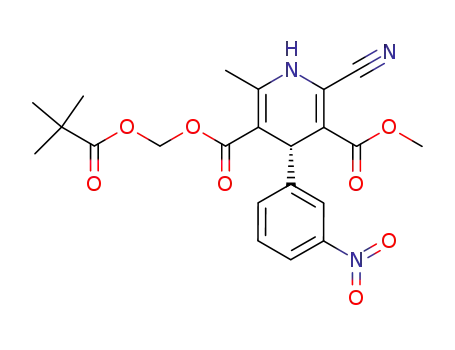 (R)-methyl pivaloyloxymethyl 2-cyano-1,4-dihydro-6-methyl-4-(3-nitrophenyl)-3,5-pyridinedicarboxylate