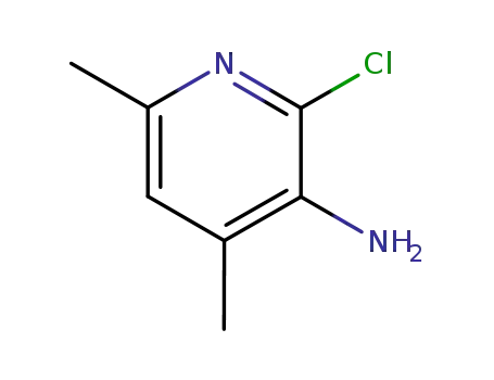 Molecular Structure of 140413-40-7 (2-CHLORO-4,6-DIMETHYLPYRIDIN-3-AMINE)