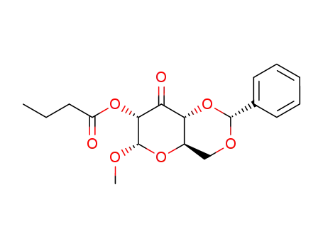 Methyl 4,6-O-benzylidene-2-O-butyryl-α-D-ribo-hexopyranosid-3-ulose
