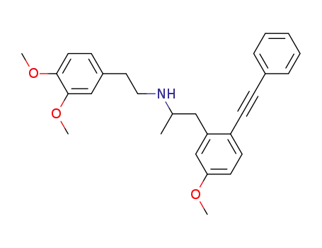 Benzeneethanamine,
N-[2-(3,4-dimethoxyphenyl)ethyl]-5-methoxy-a-methyl-2-(phenylethynyl)-