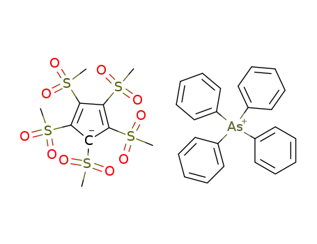 Tetraphenylarsonium-1,2,3,4,5-Pentakis(methylsulfonyl)cyclopentadienide
