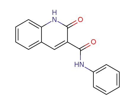 Molecular Structure of 14655-26-6 (3-Quinolinecarboxamide, 1,2-dihydro-2-oxo-N-phenyl-)