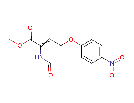 Molecular Structure of 141540-75-2 (2-Butenoic acid, 2-(formylamino)-4-(4-nitrophenoxy)-, methyl ester, (Z)-)
