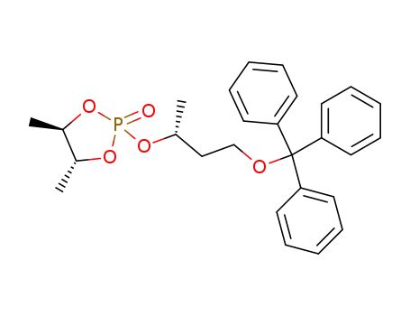 Molecular Structure of 112114-71-3 ((4R,5R)-2-<(1'R)-1'-methyl-3'-(trityloxy)propoxy>-4,5-dimethyl-1,3,2-dioxaphospholane 2-oxide)